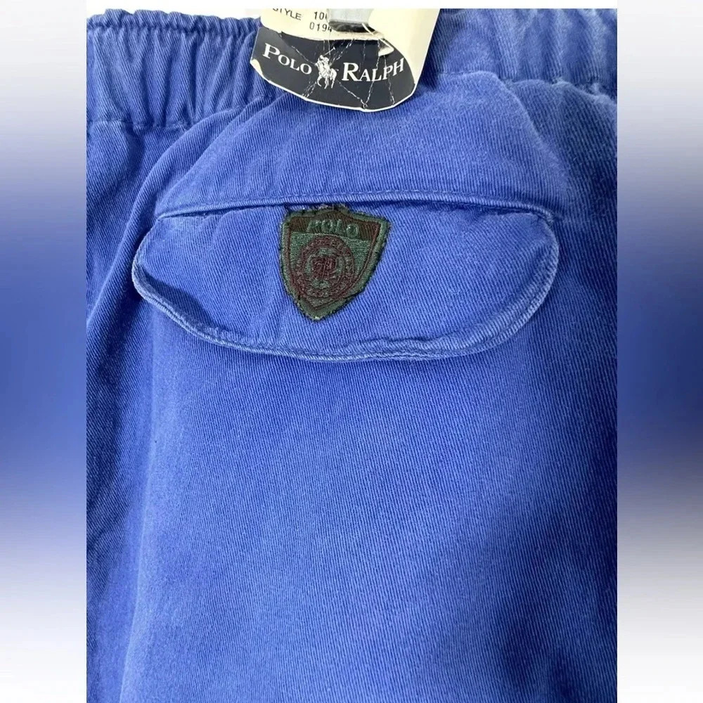 NWT VTG Polo Ralph Lauren Blue Walking Pants Fly Zip Golf Made in USA Sz L - Picture 8 of 13